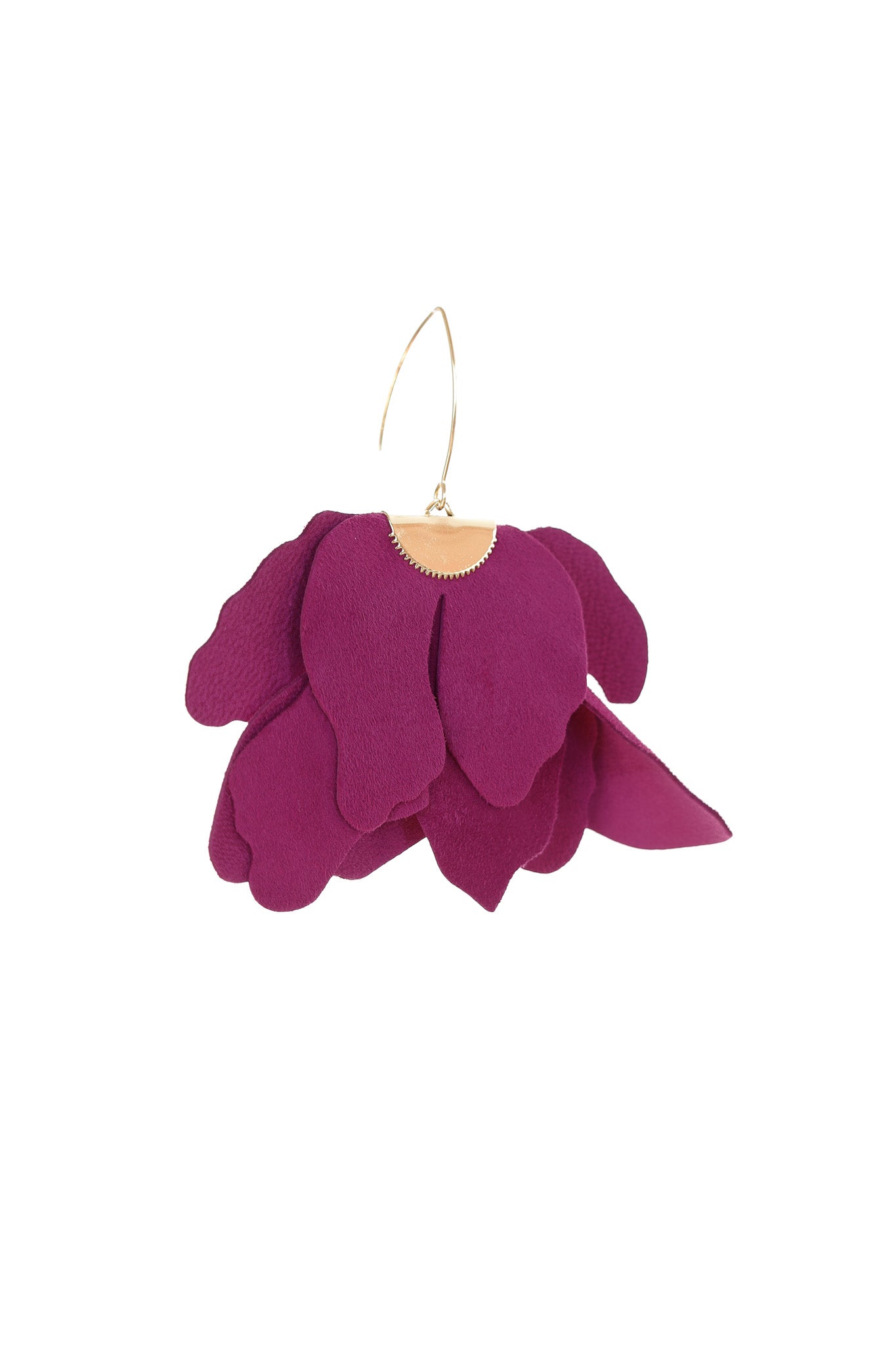 Cercei floare mare - Magenta