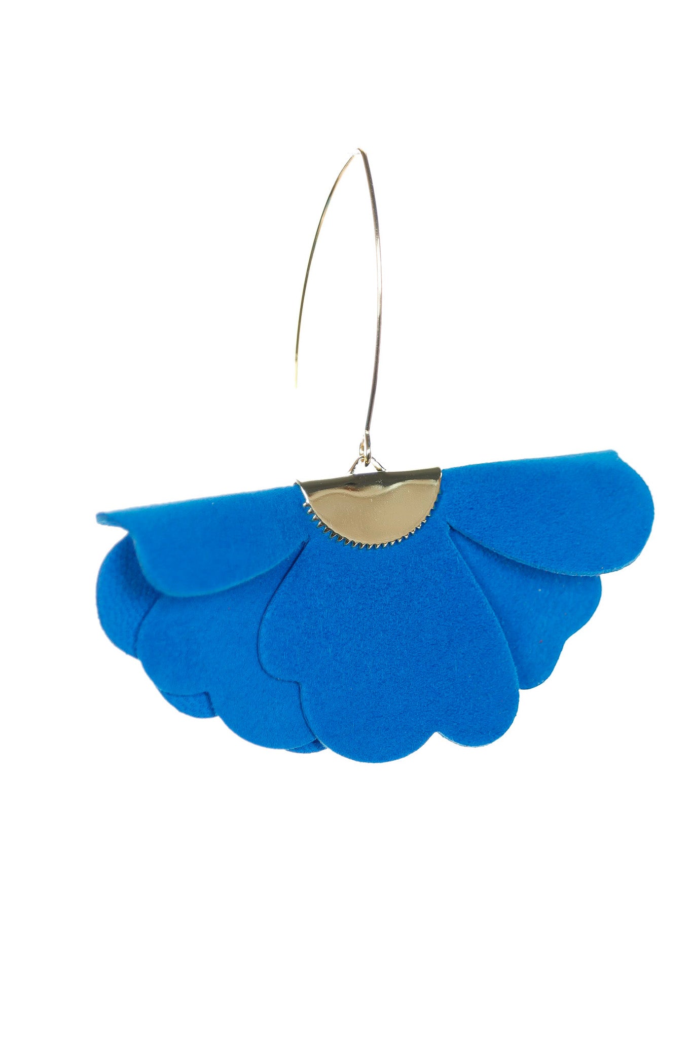 Cercei Floare mica - Albastru Azur