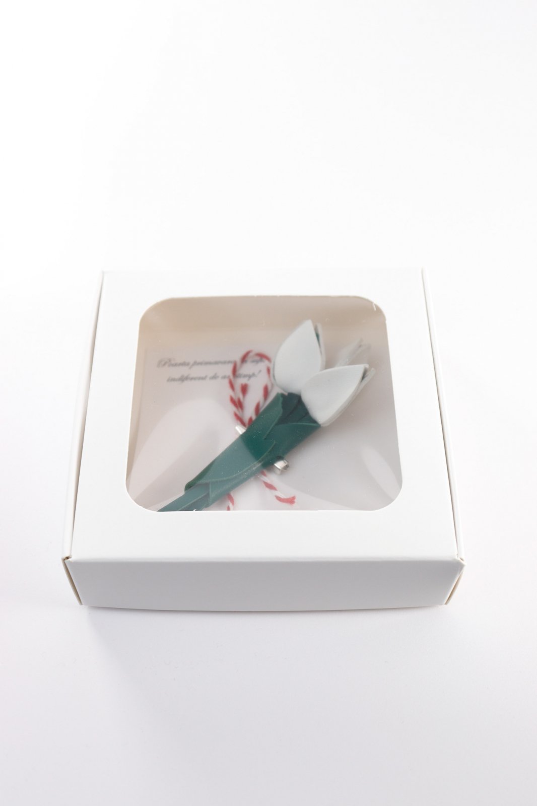 Brosa Buchet de lalele - Alb