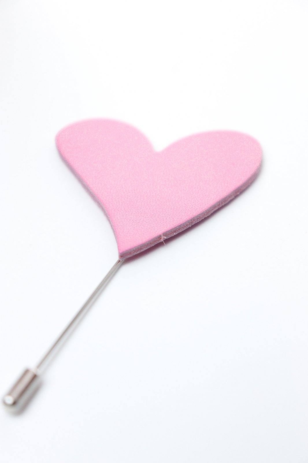 Heart brooch - Pale pink