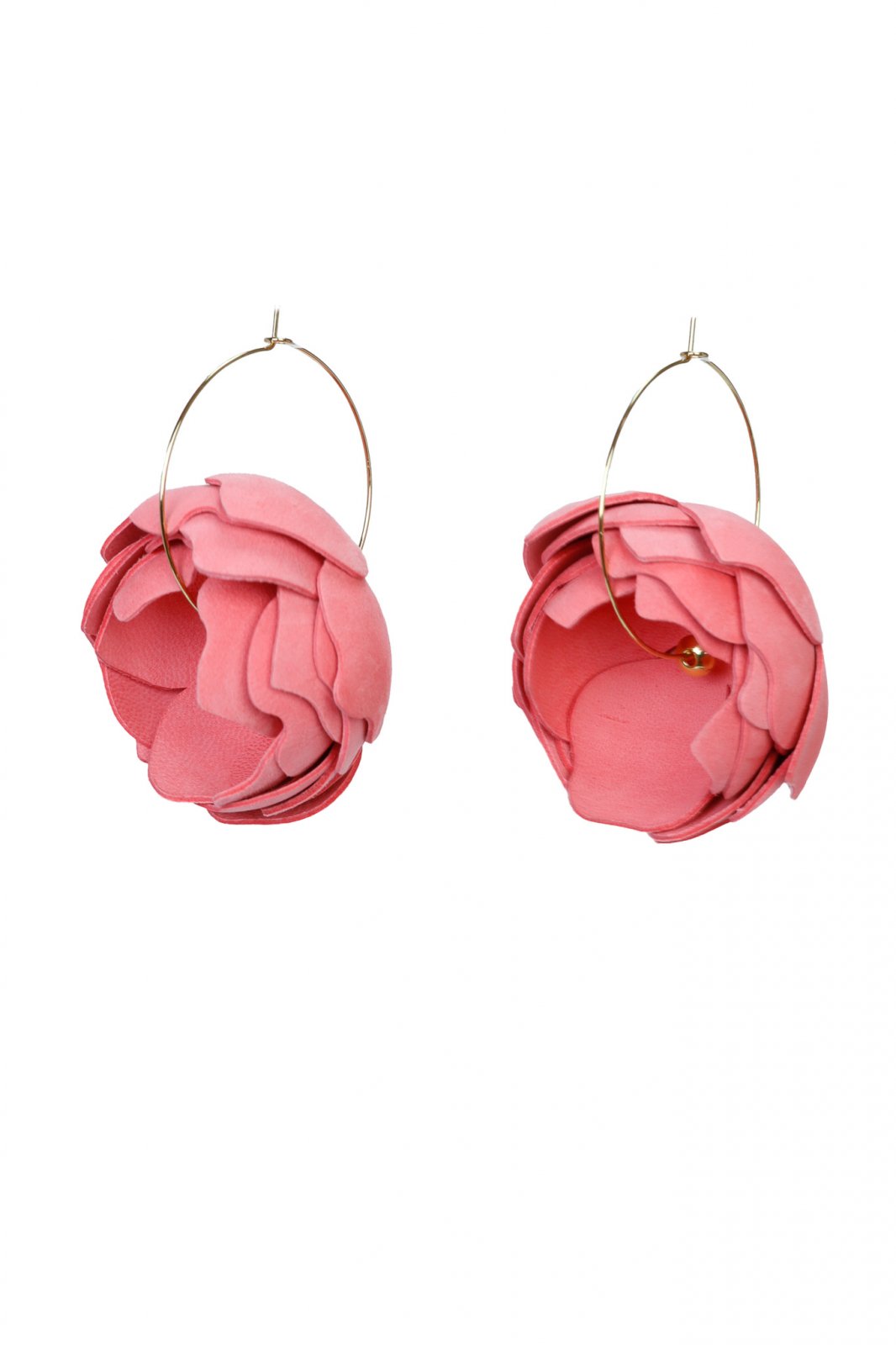 Peony Earrings - Geranium pink