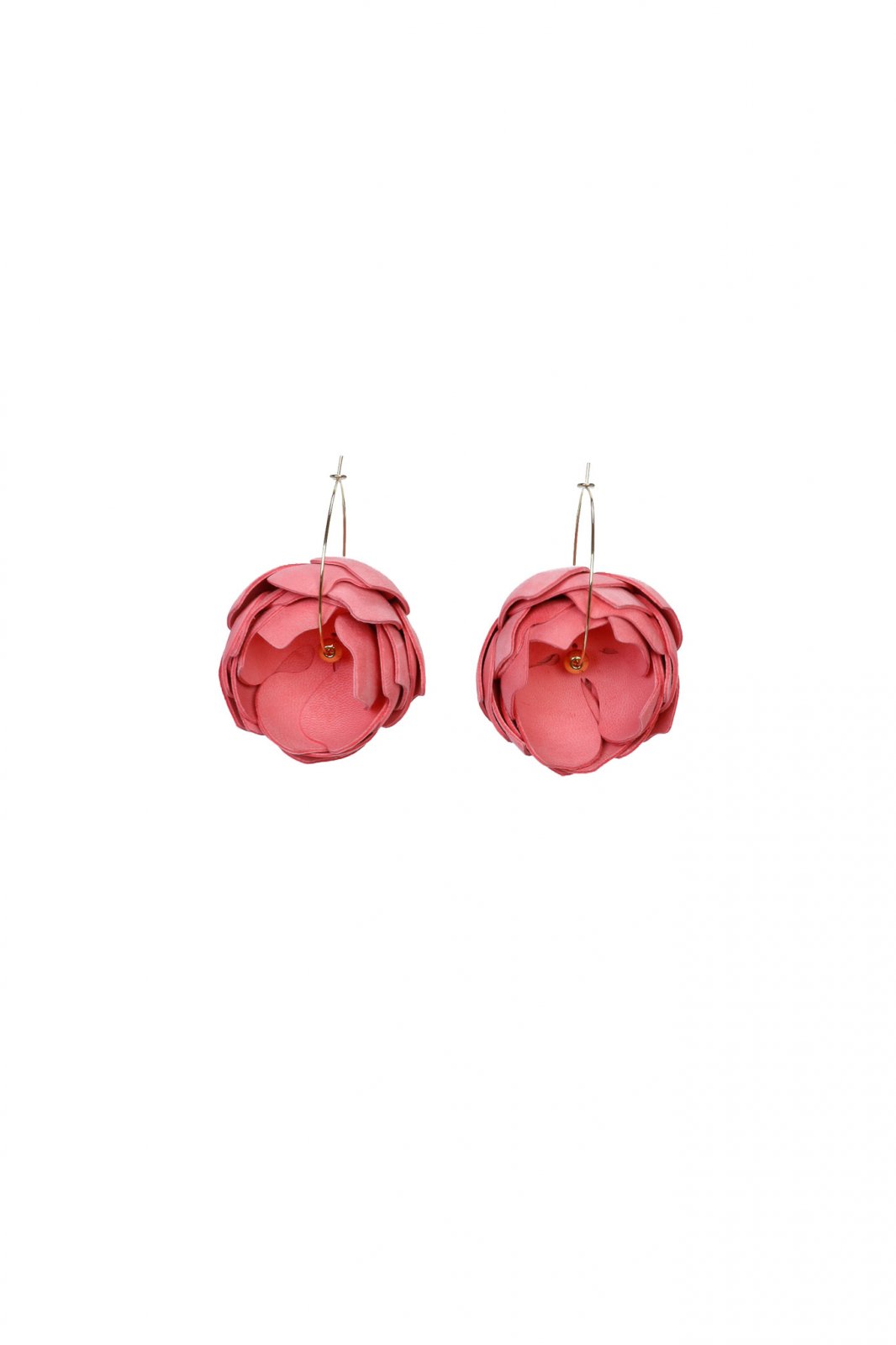Peony Earrings - Geranium pink