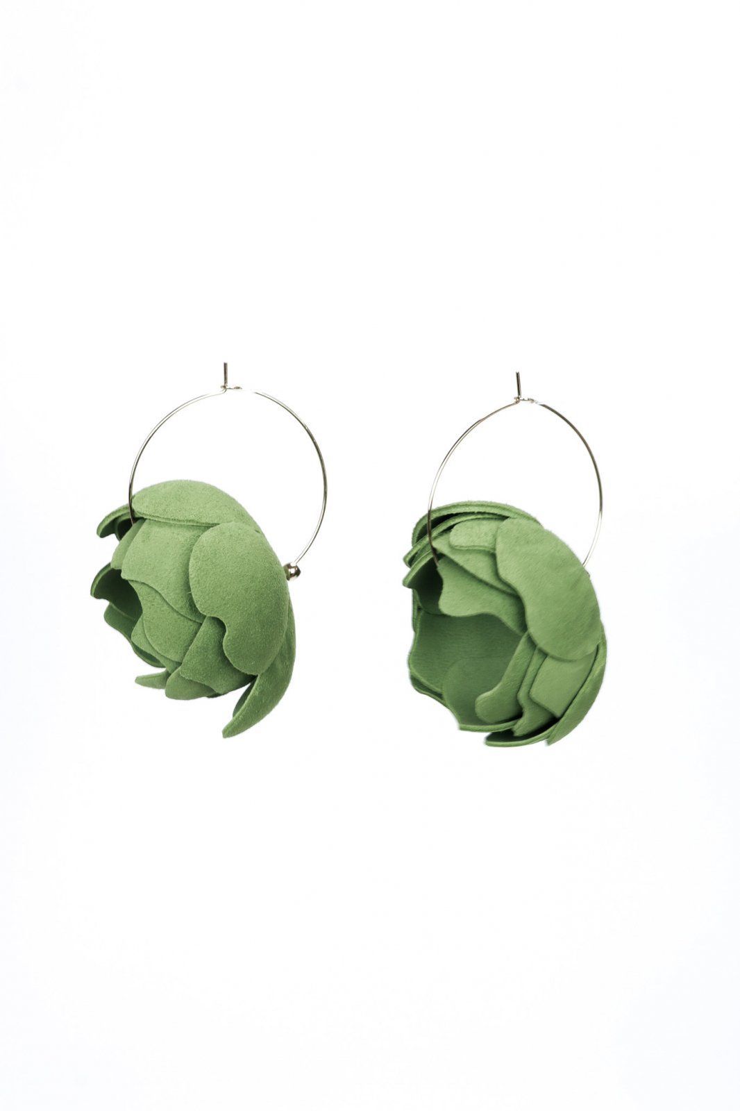 Peony Earrings - Green
