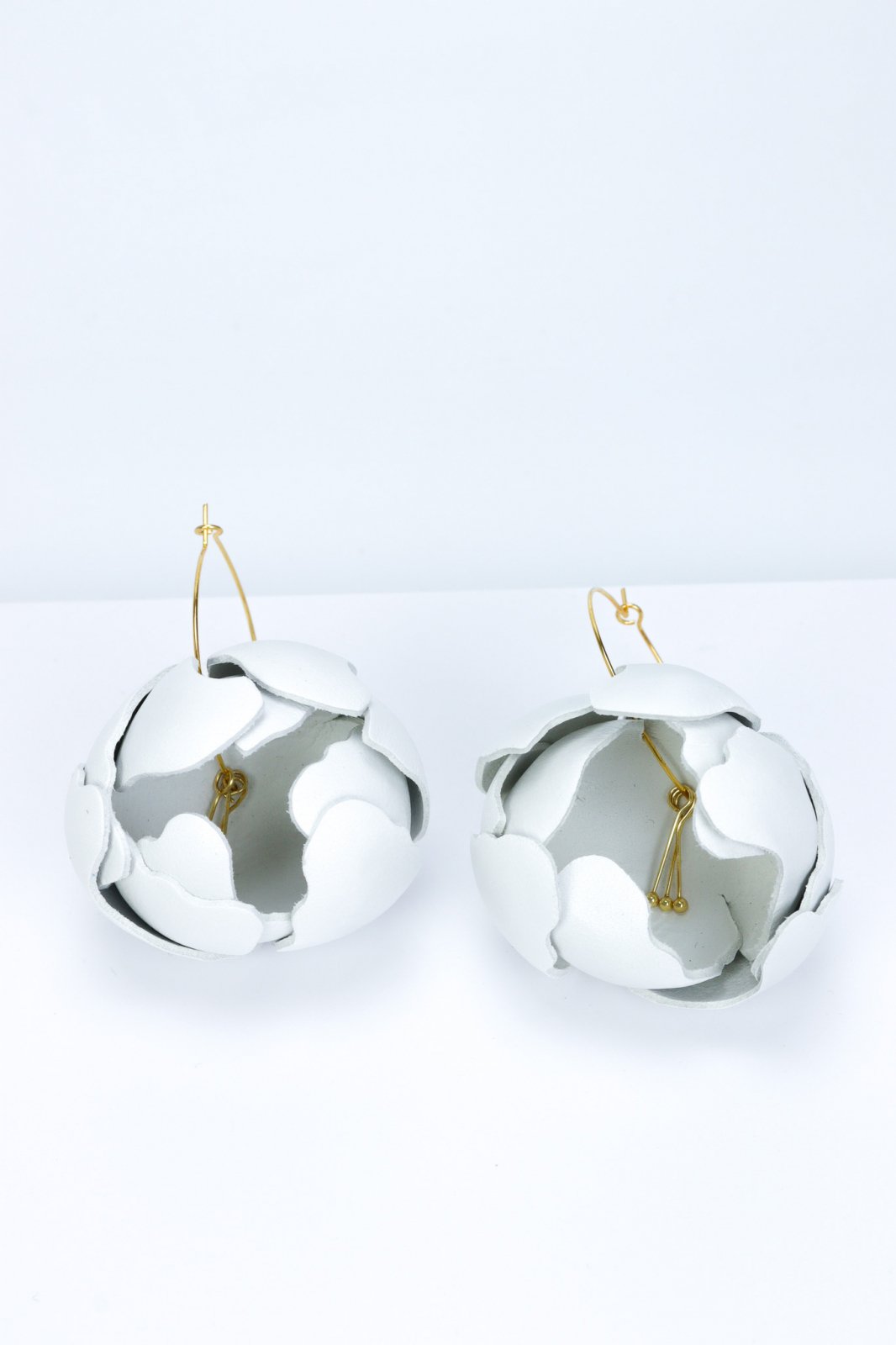 Peony Earrings - White