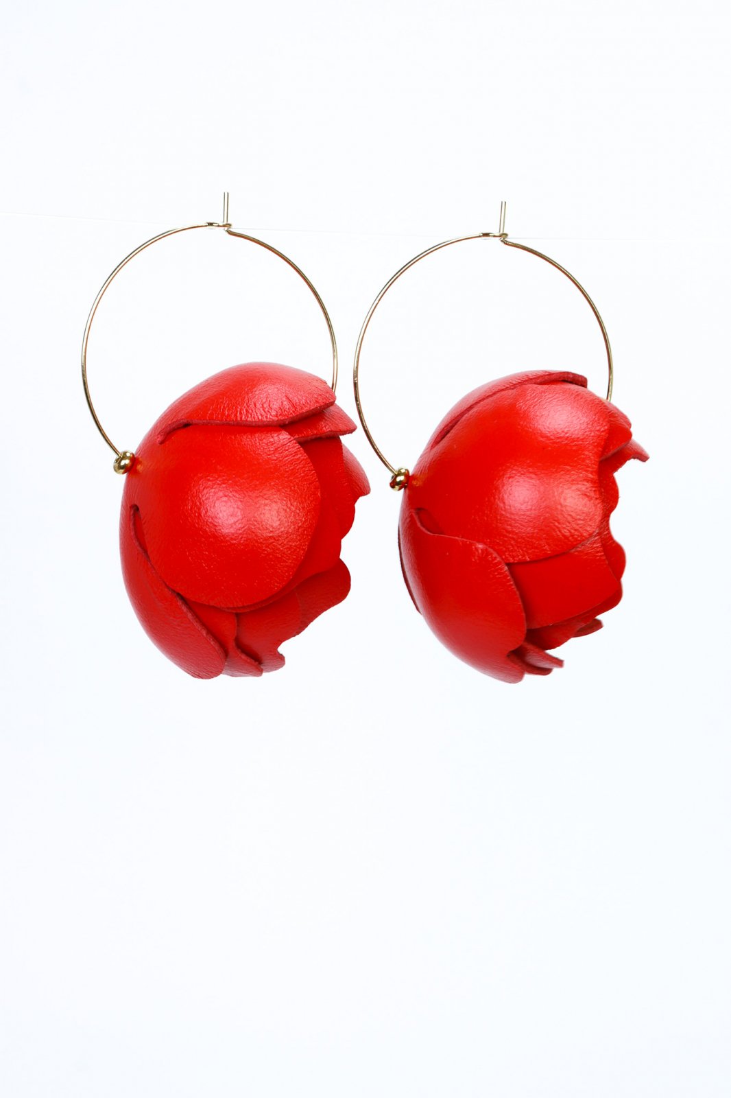 Peony Earrings - Red