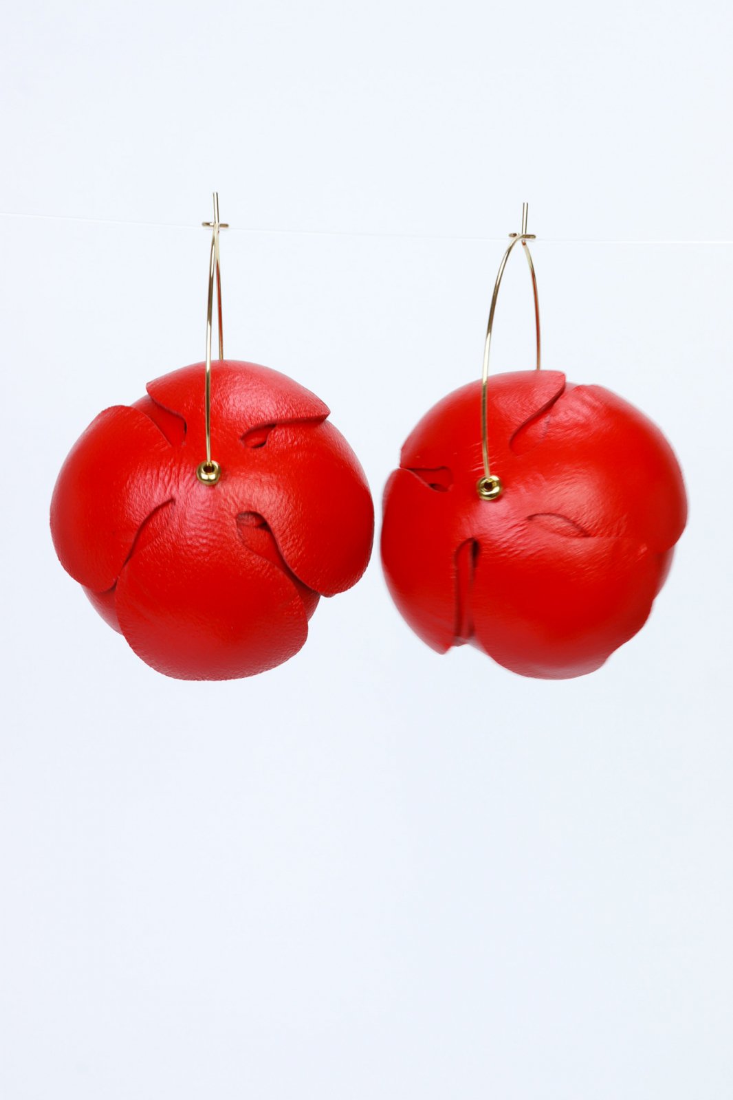 Peony Earrings - Red