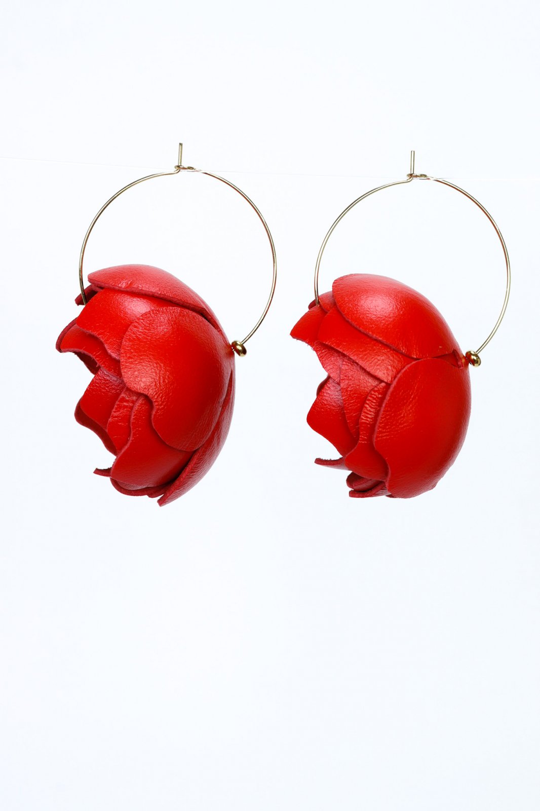 Peony Earrings - Red