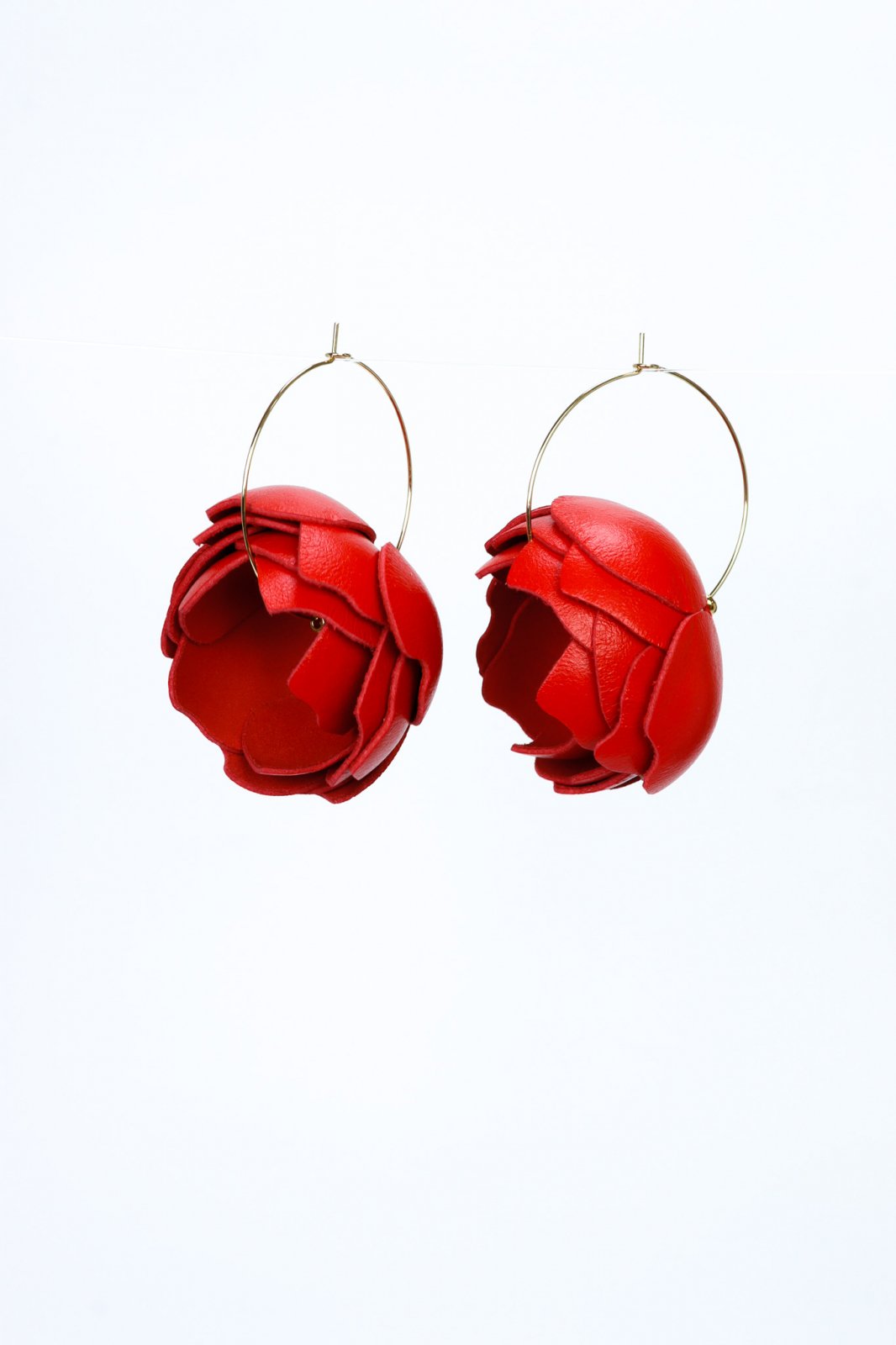 Peony Earrings - Red