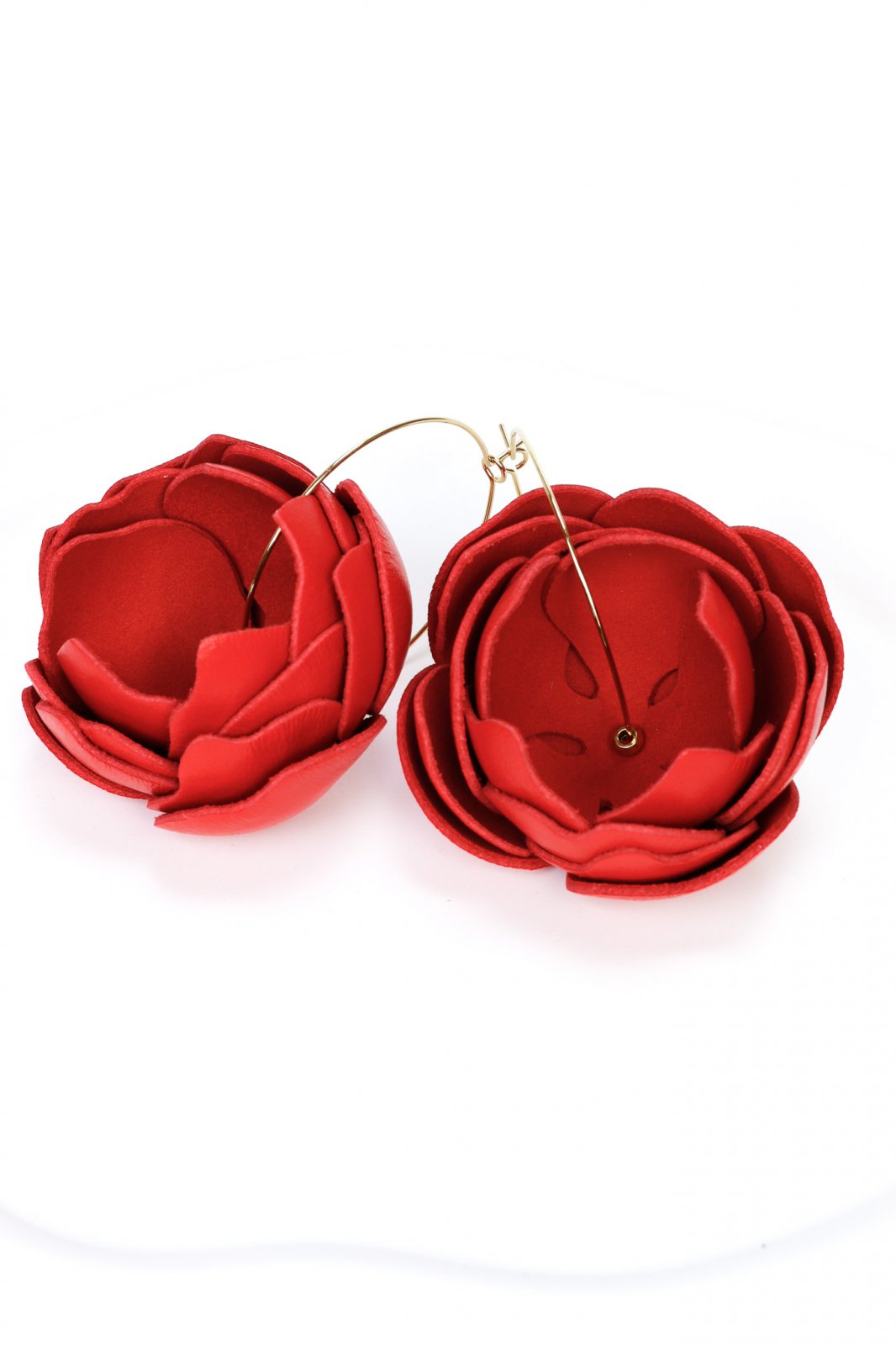 Peony Earrings - Red