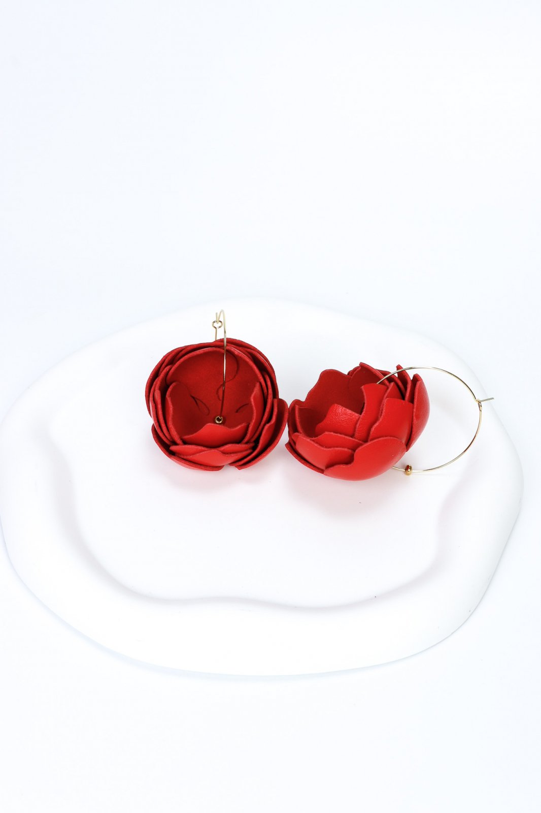 Peony Earrings - Red
