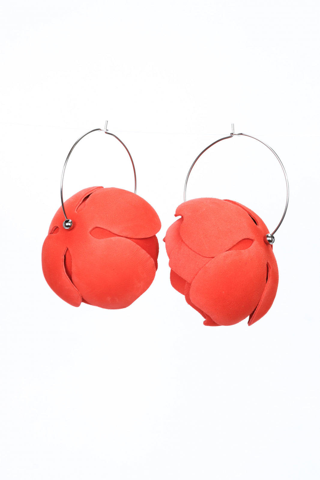 Peony Earrings - Coral