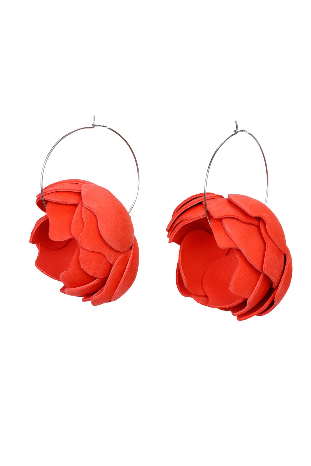Peony Earrings - Coral