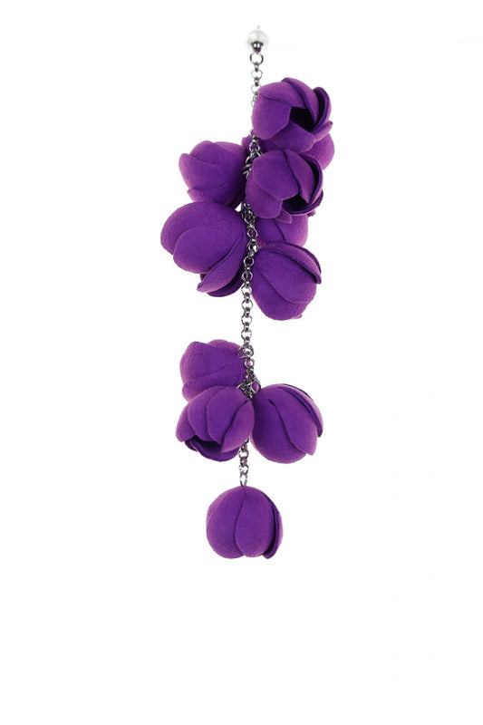 Floral Echoes Earrings - Purple