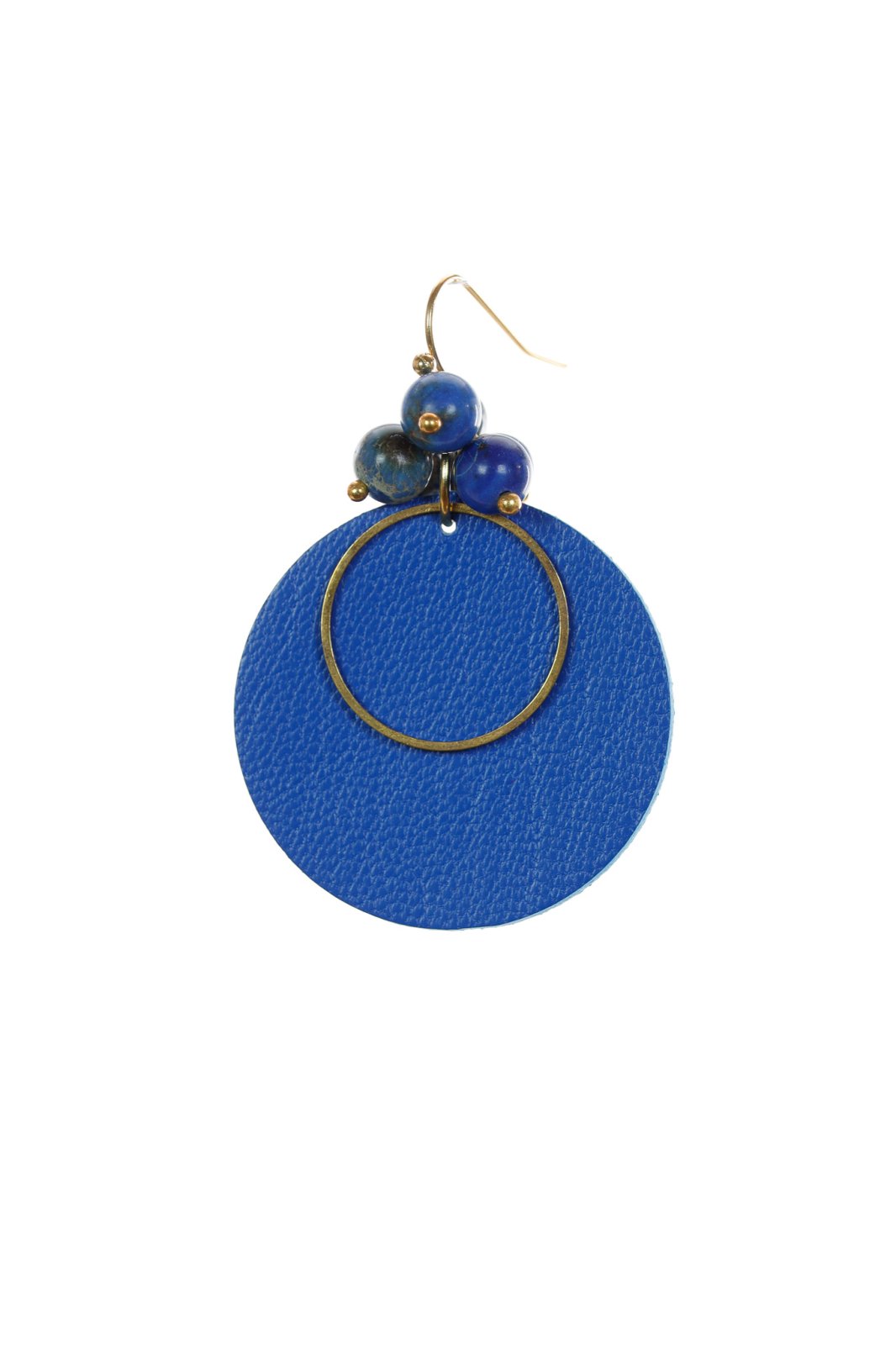 Cercei Cerc (3.5 cm) - Albastru Cobalt