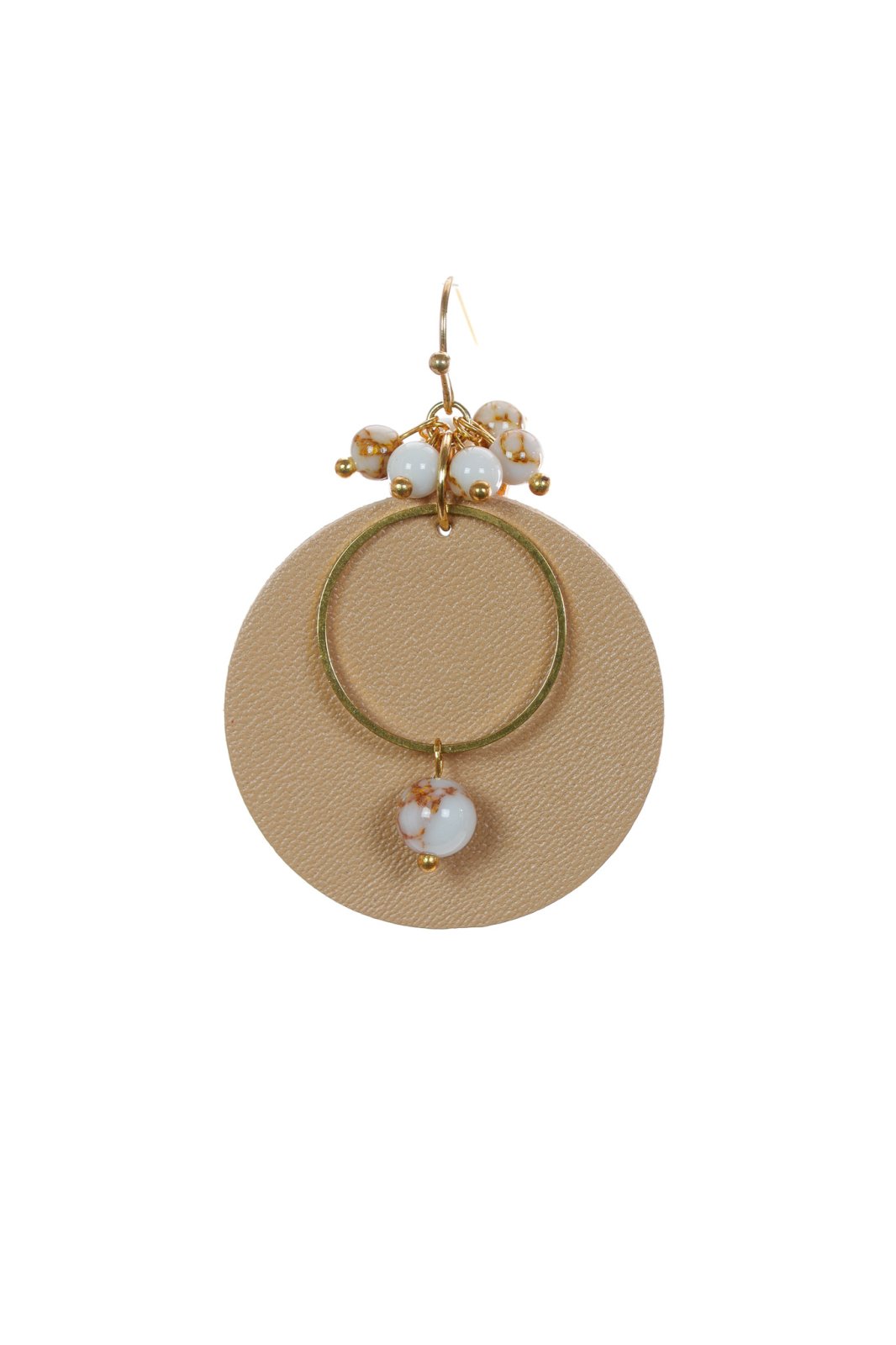 Cercei Cerc (3.5 cm) - Bej