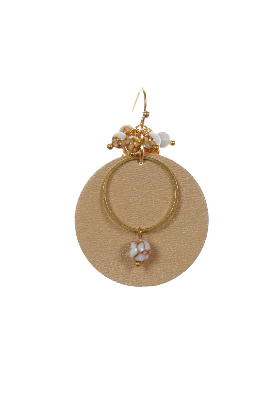 Cercei Cerc (3.5 cm) - Bej