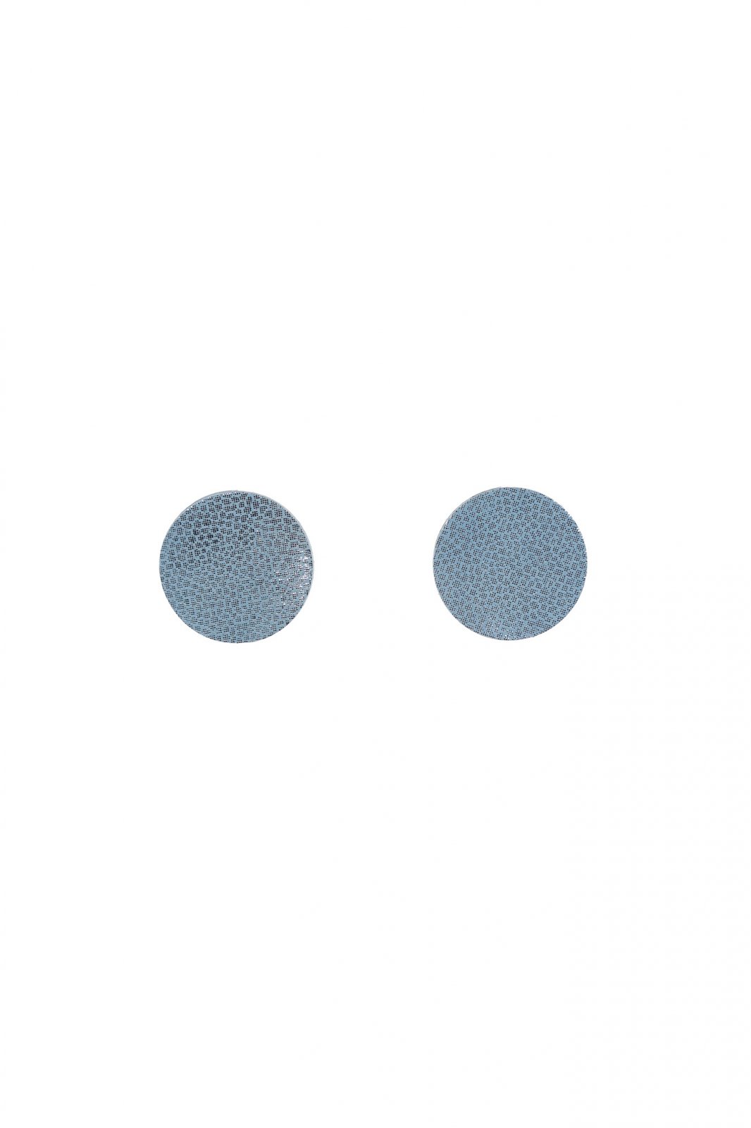 Hoop earrings (3 cm) - Metallic blue