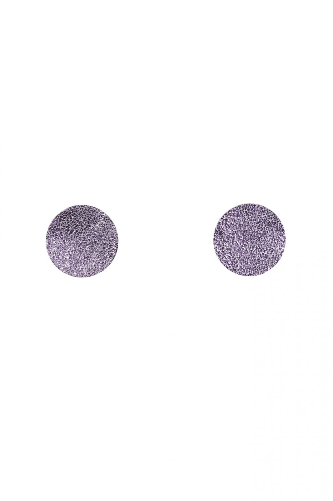 Cercei cerc (3,5cm) - Lila metalizat