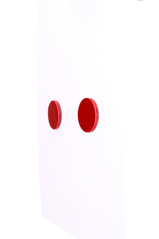 Hoop earrings - Matte red
