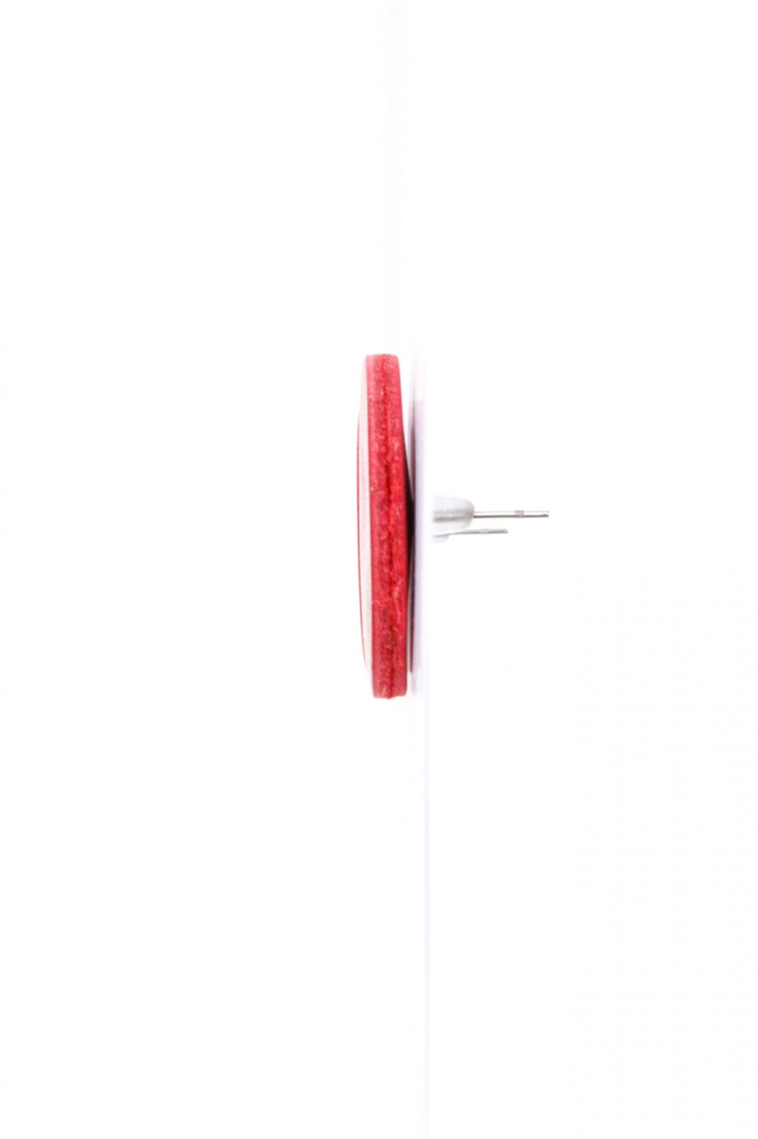 Hoop earrings - Matte red