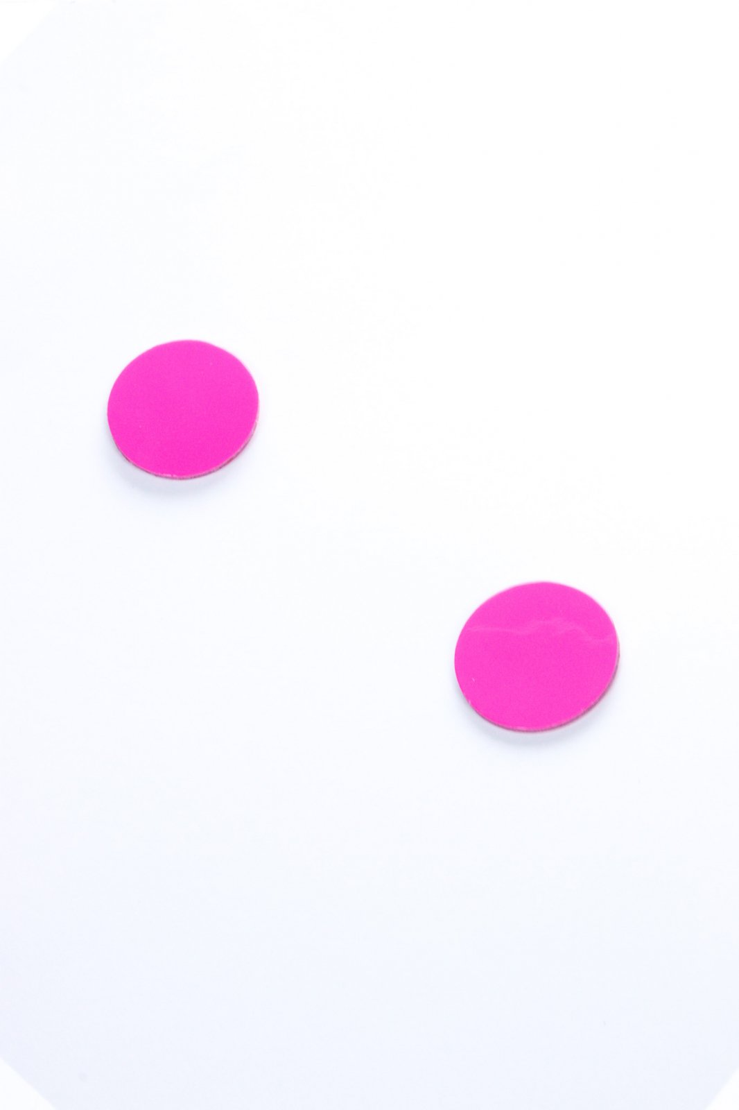 Cercei cerc(2,5 cm) - Fuchsia lacuit