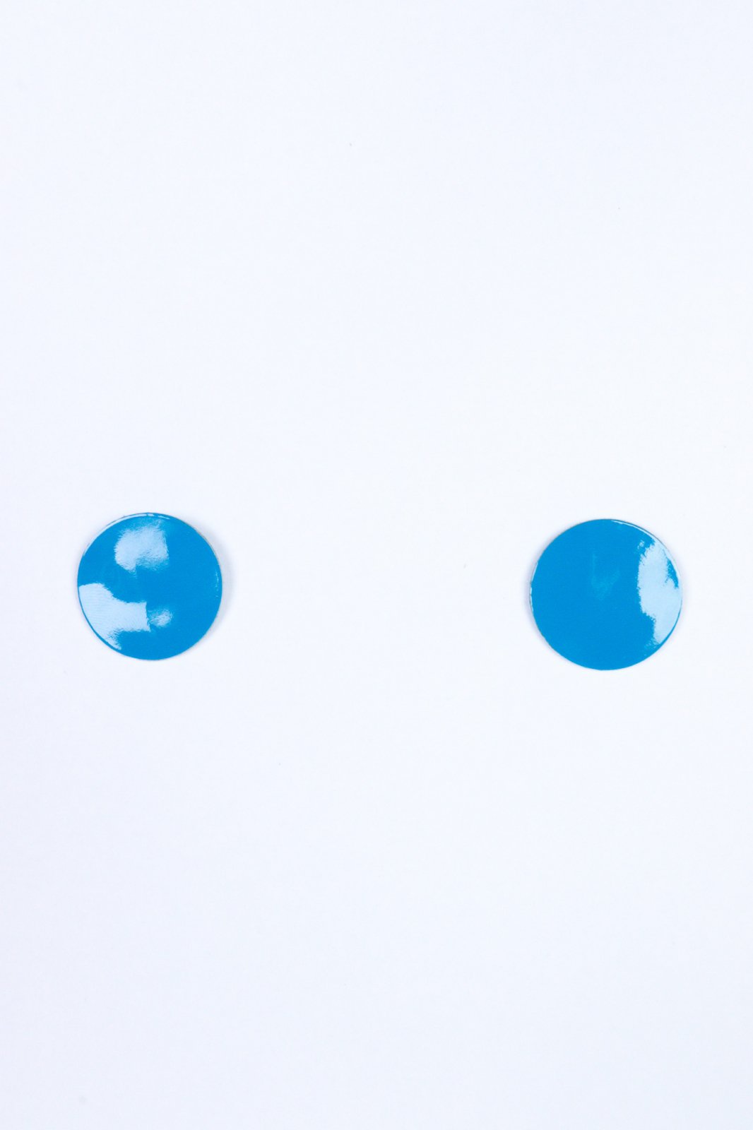 Hoop earrings - Lacquered blue