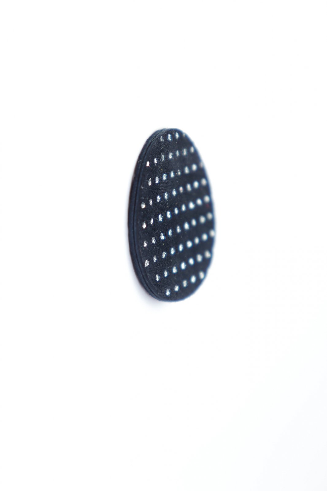 Cercei cerc (3CM) - Negru cu picatele argintii