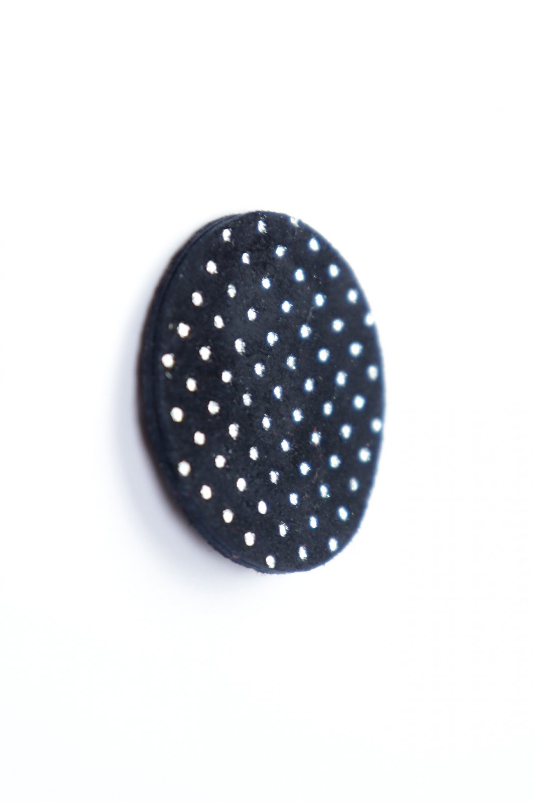 Cercei cerc (3CM) - Negru cu picatele argintii