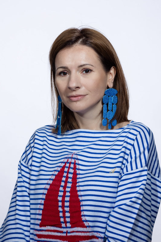 Cercei Confetti - Albastru