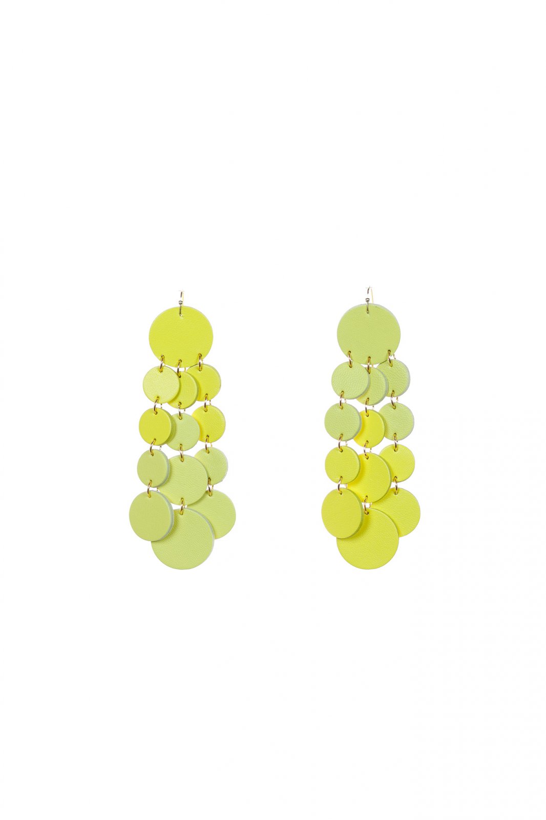 Cercei Confetti - Galben + Verde pal