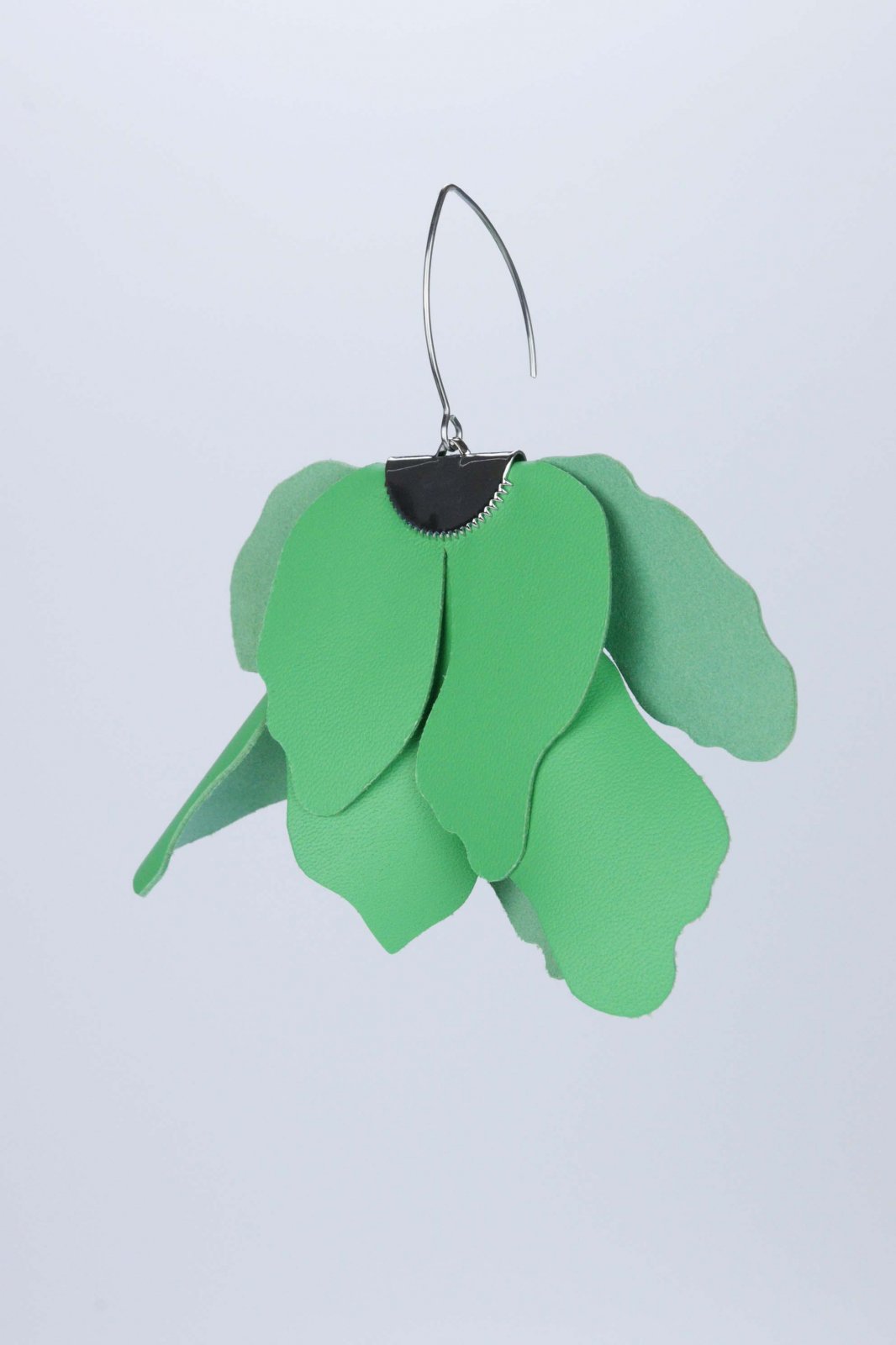 Large flower earrings - Green