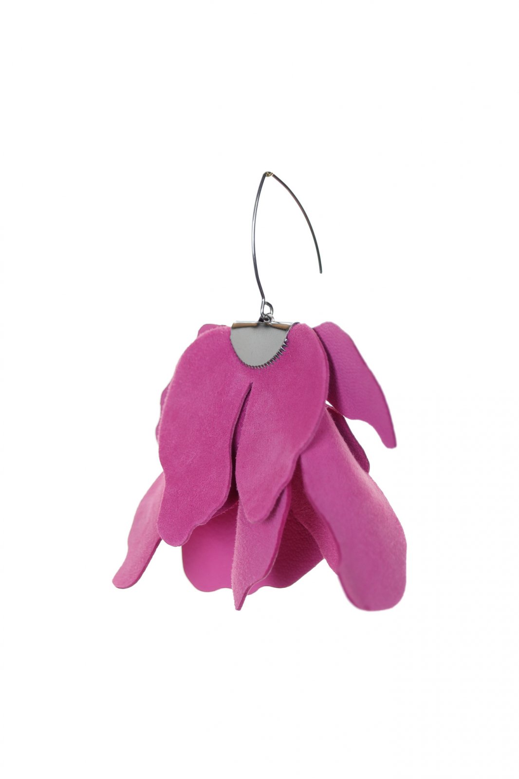 Cercei floare mare - Barbie Pink
