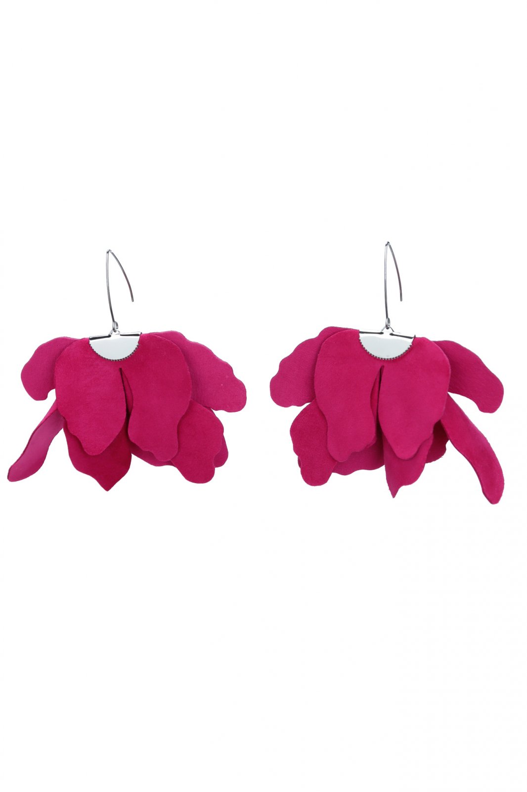 Cercei floare mare - Fuchsia