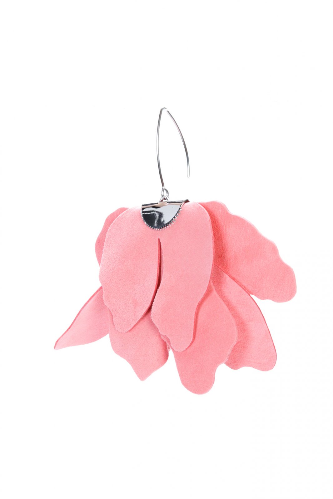 Large flower earrings - Geranium Pink