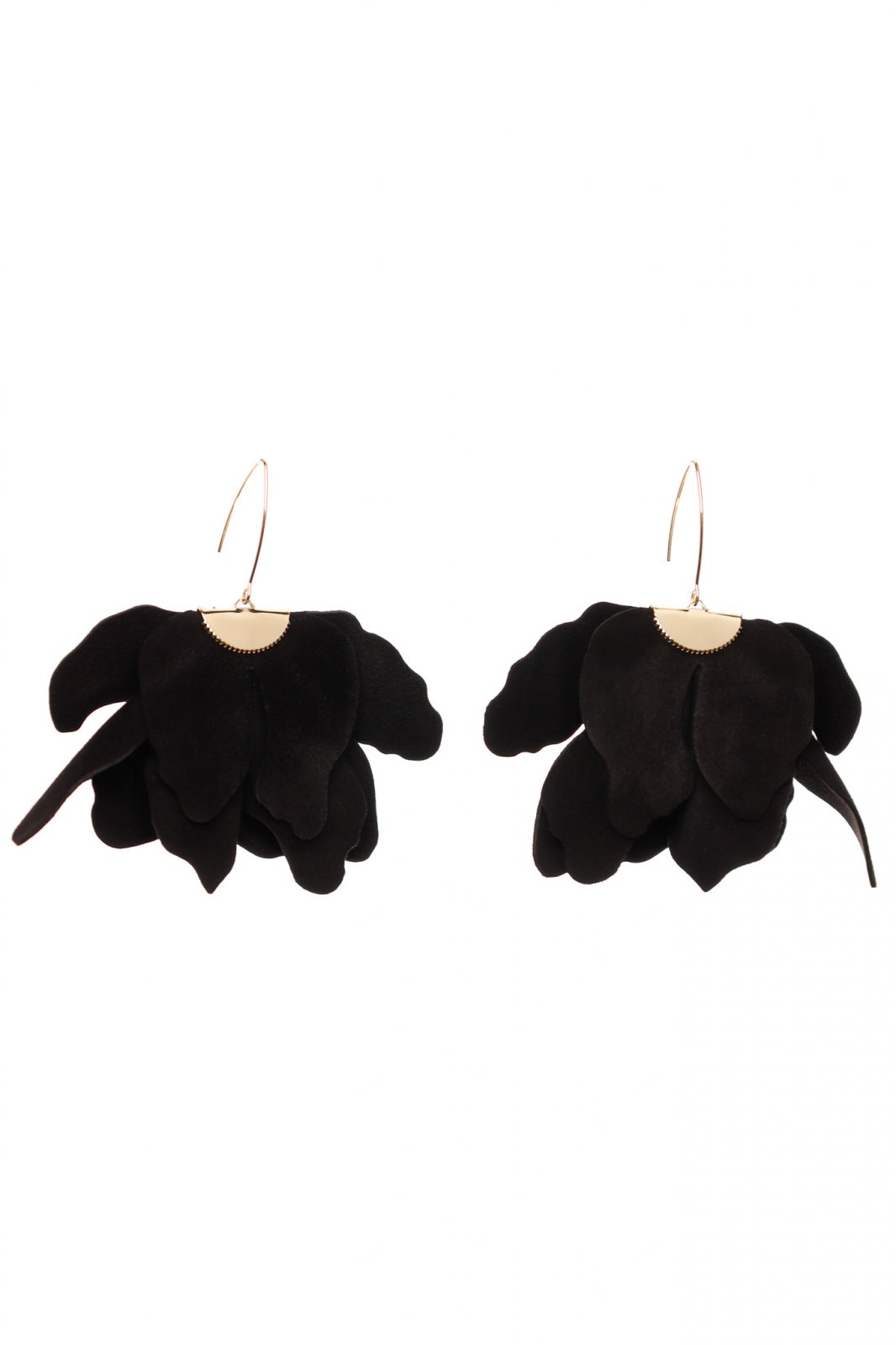 Cercei floare mare - Negru