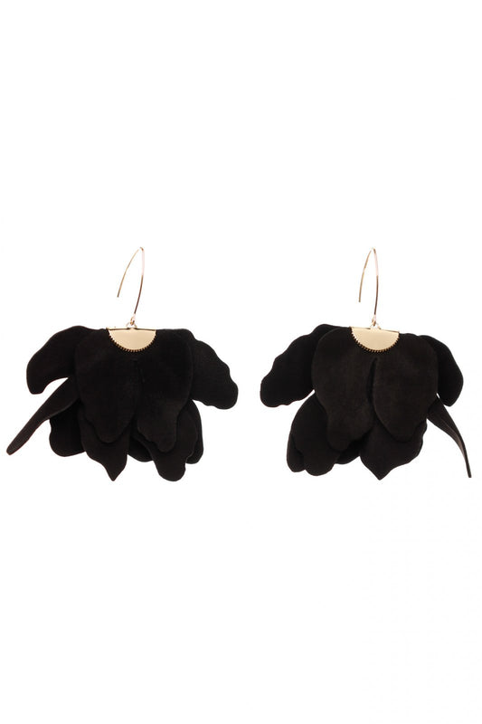 Cercei floare mare - Negru