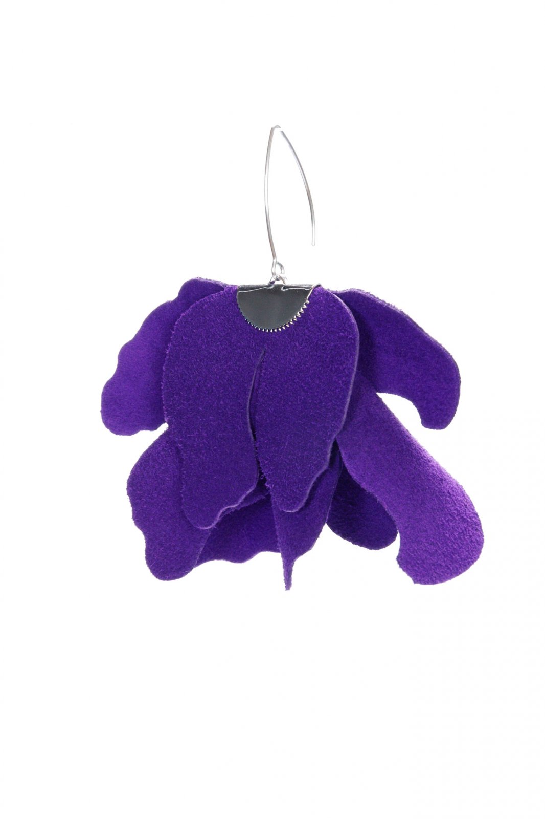 Large flower earrings - Purple