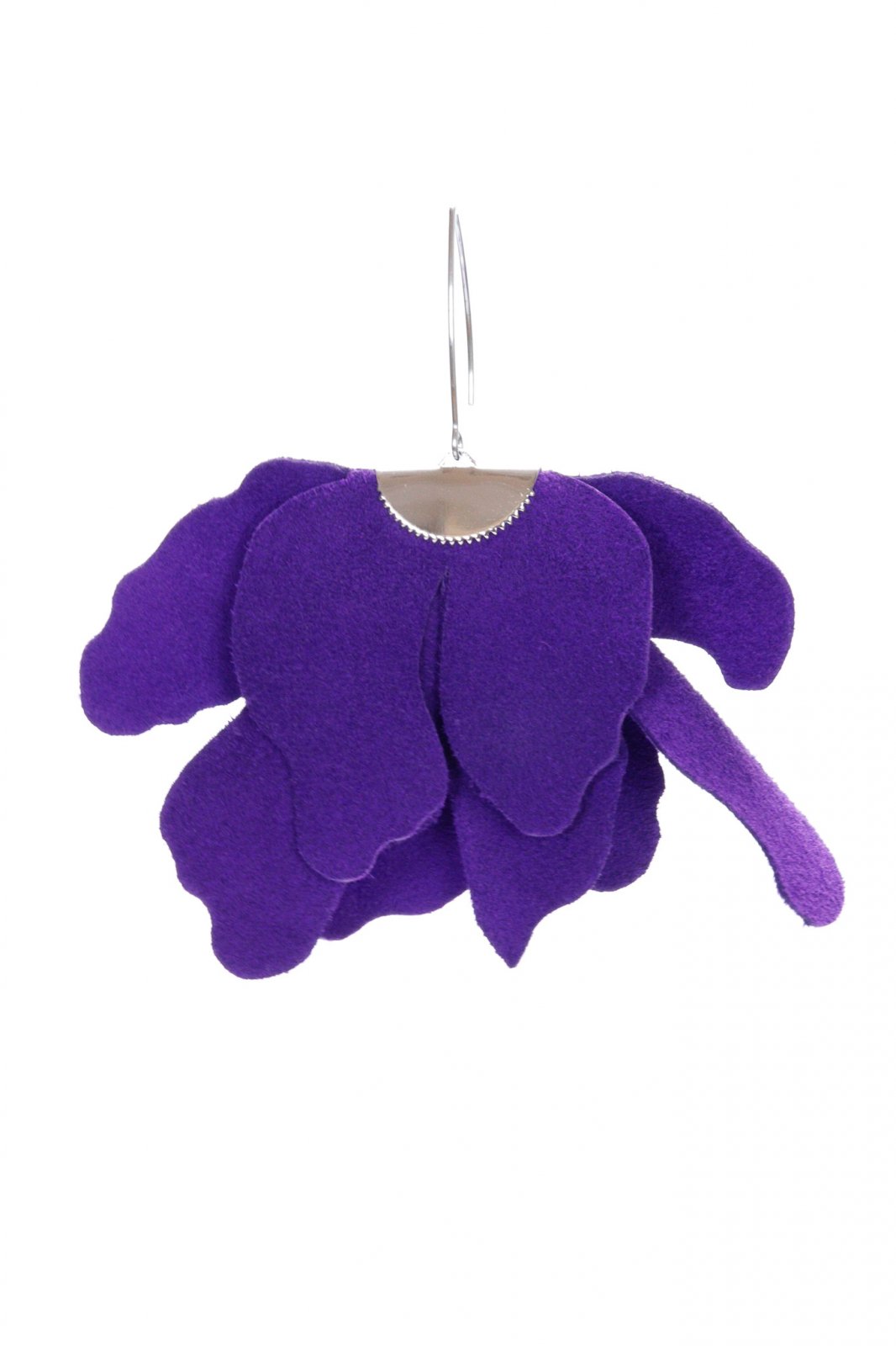 Large flower earrings - Purple