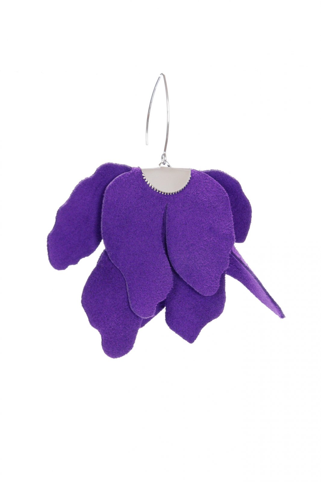 Large flower earrings - Purple