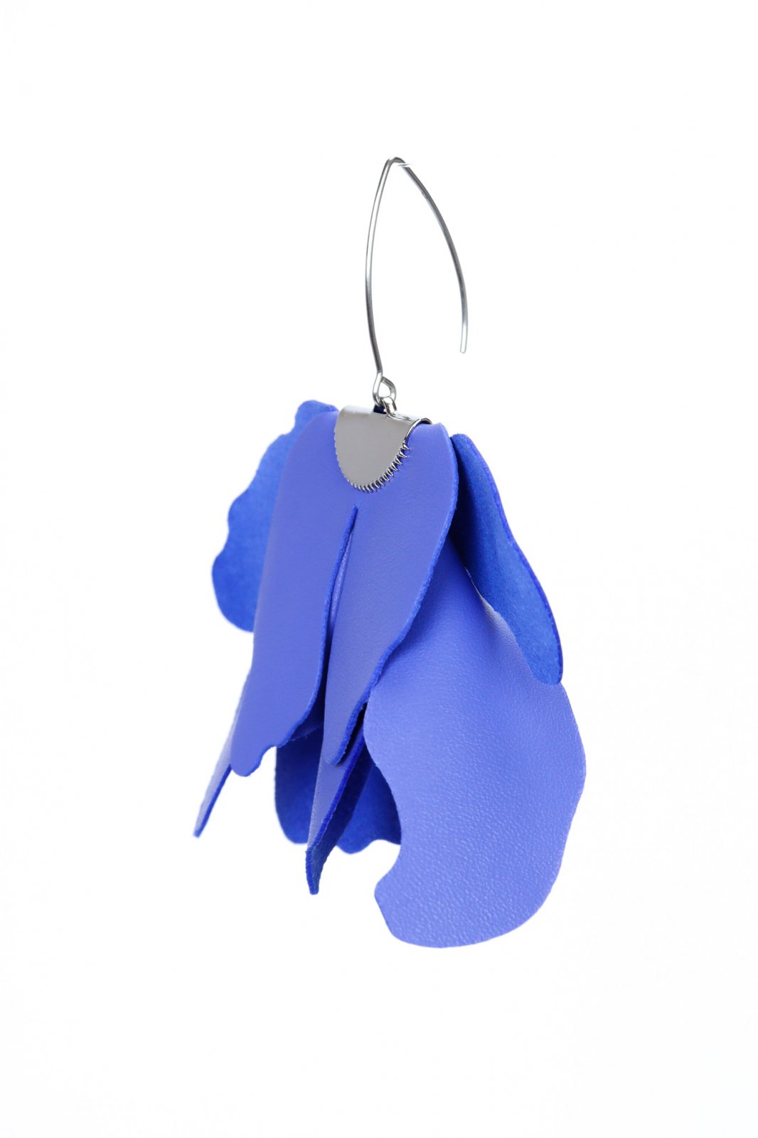 Large flower earrings - Blue iris