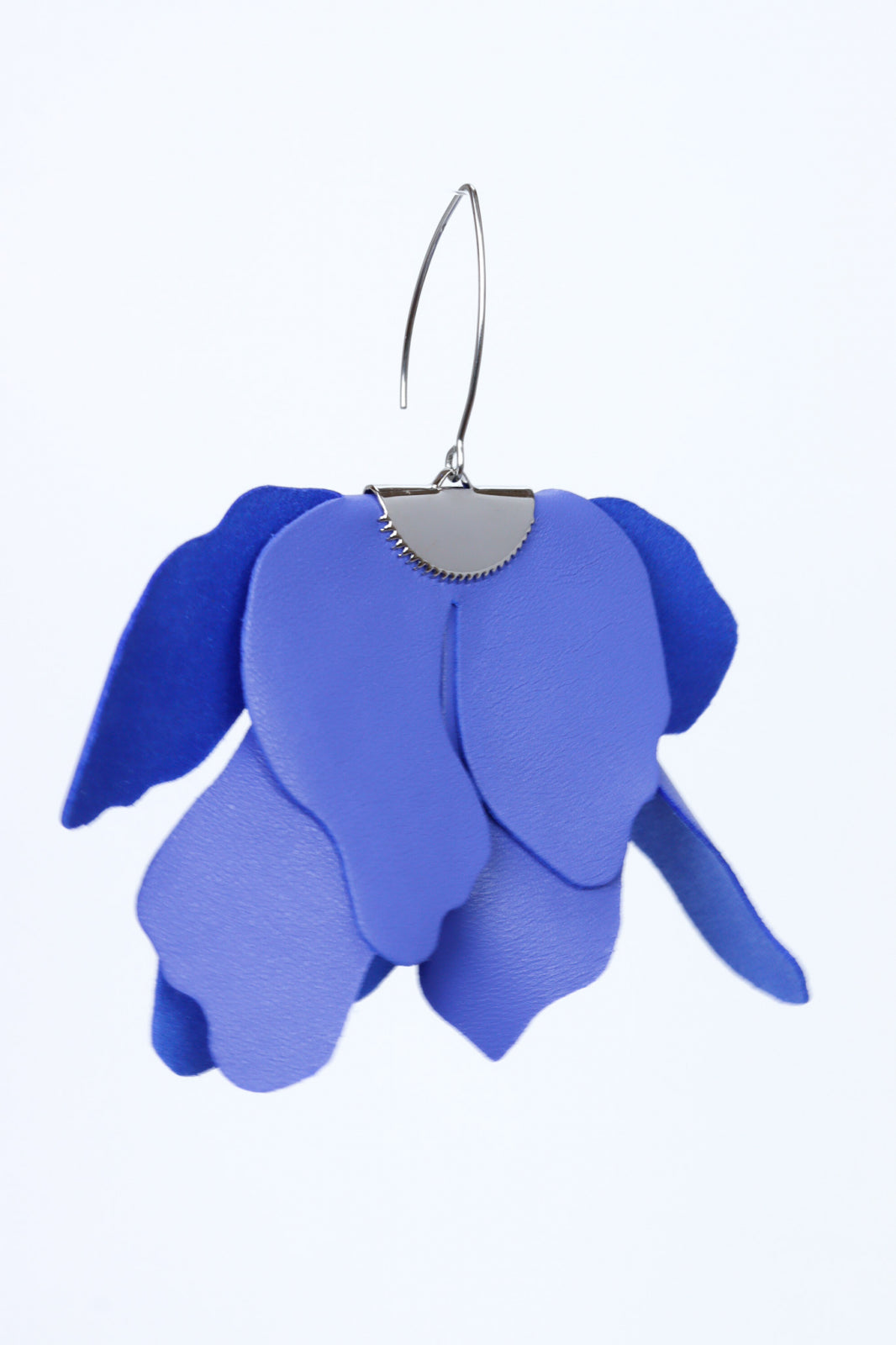 Large flower earrings - Blue iris