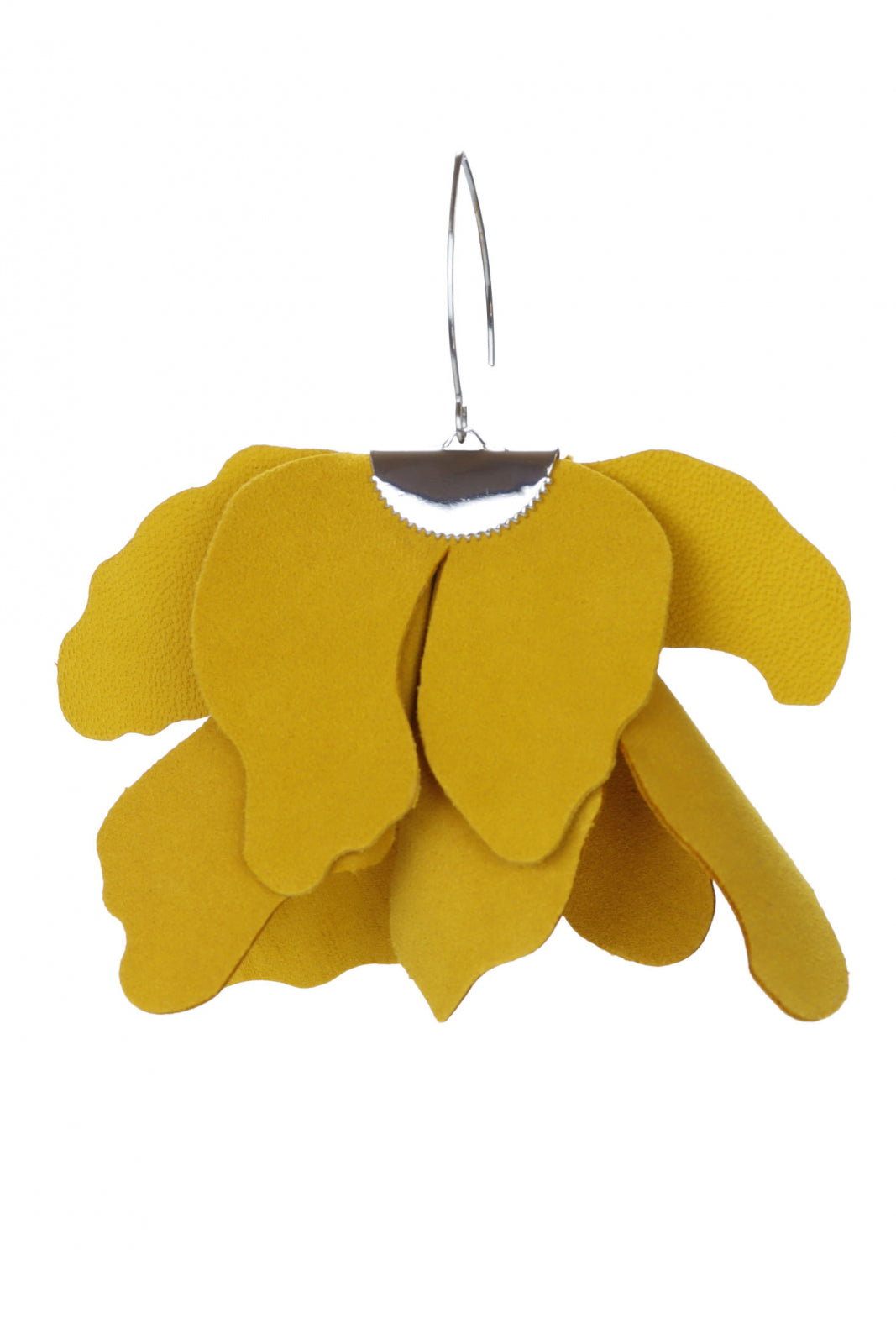 Large flower earrings - Mustard