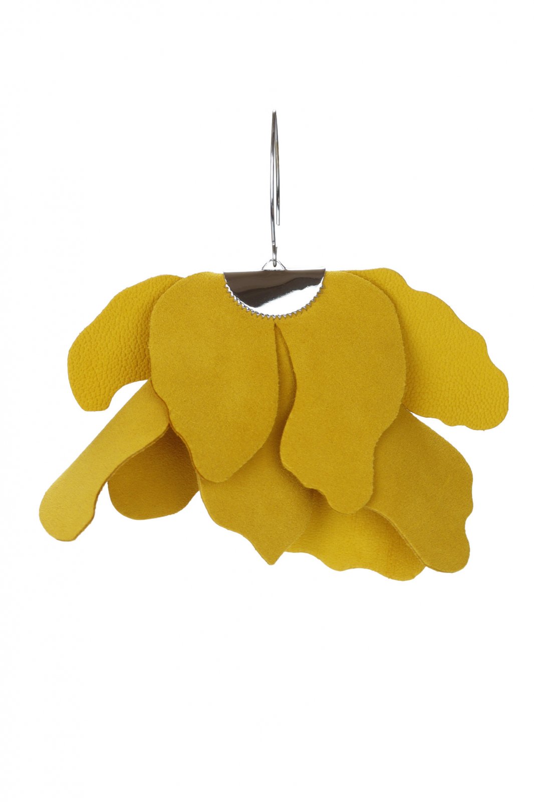 Large flower earrings - Mustard