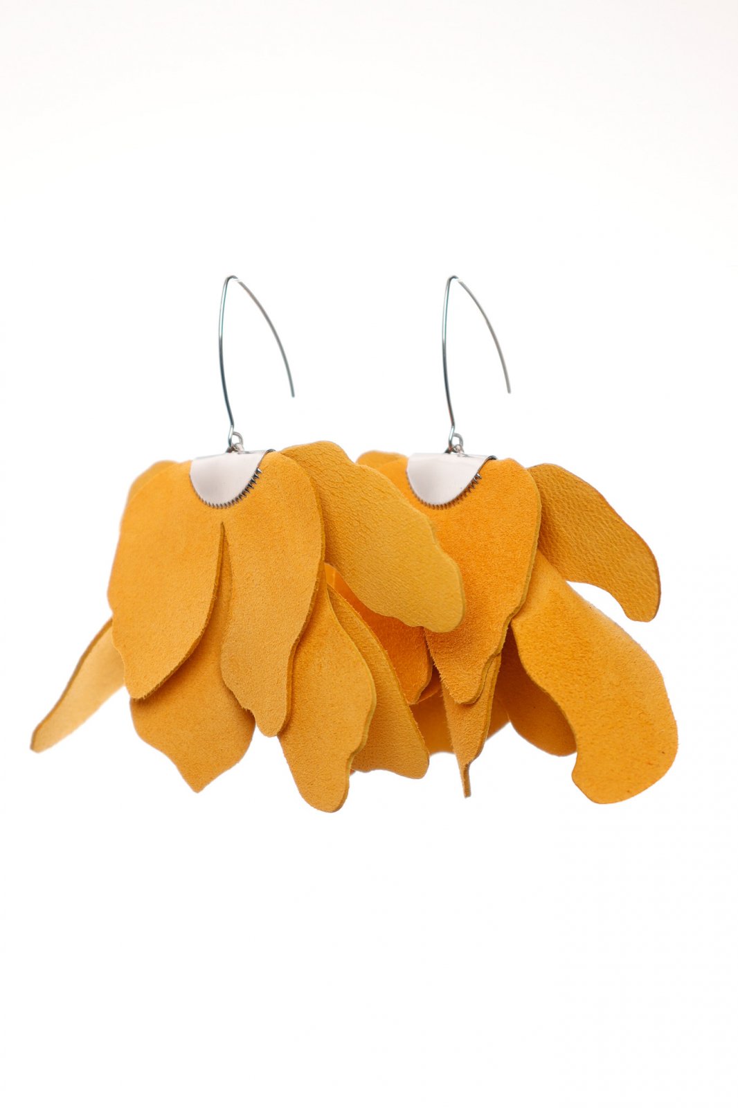 Cercei floare mare - Golden yellow