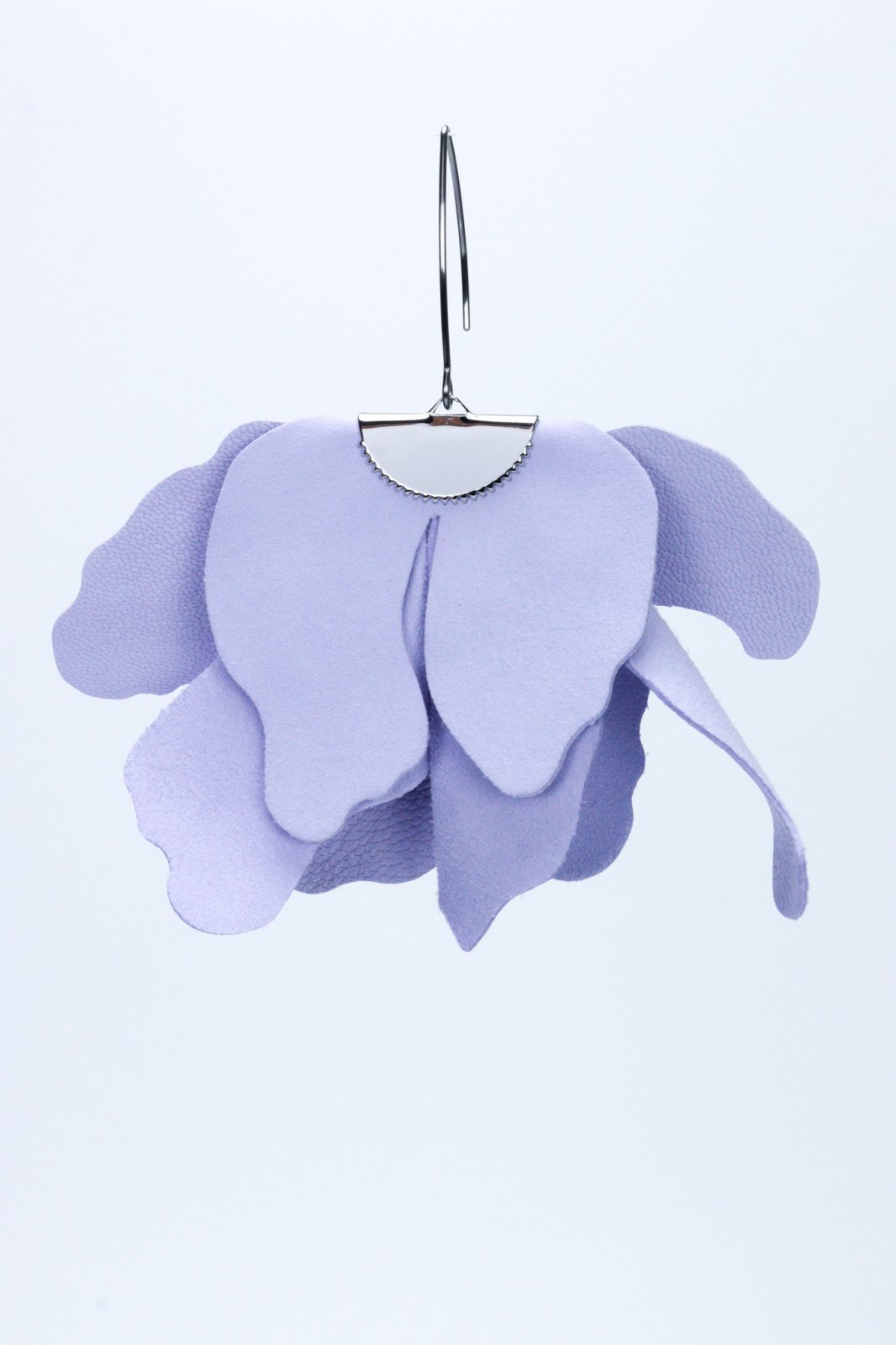 Large flower earrings - Lilac