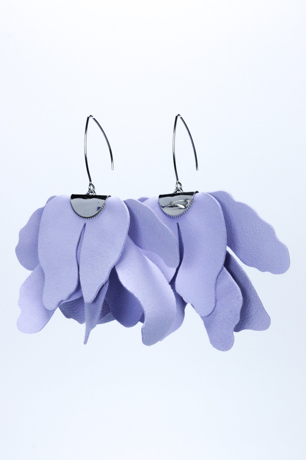 Large flower earrings - Lilac