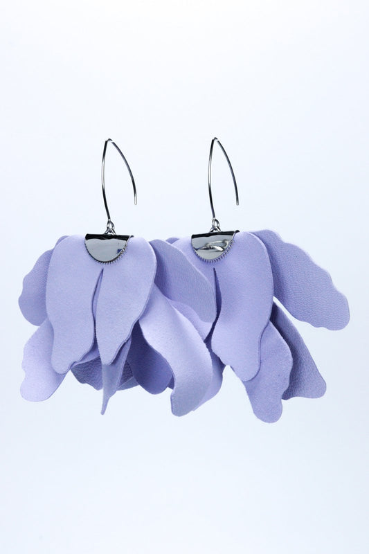 Large flower earrings - Lilac
