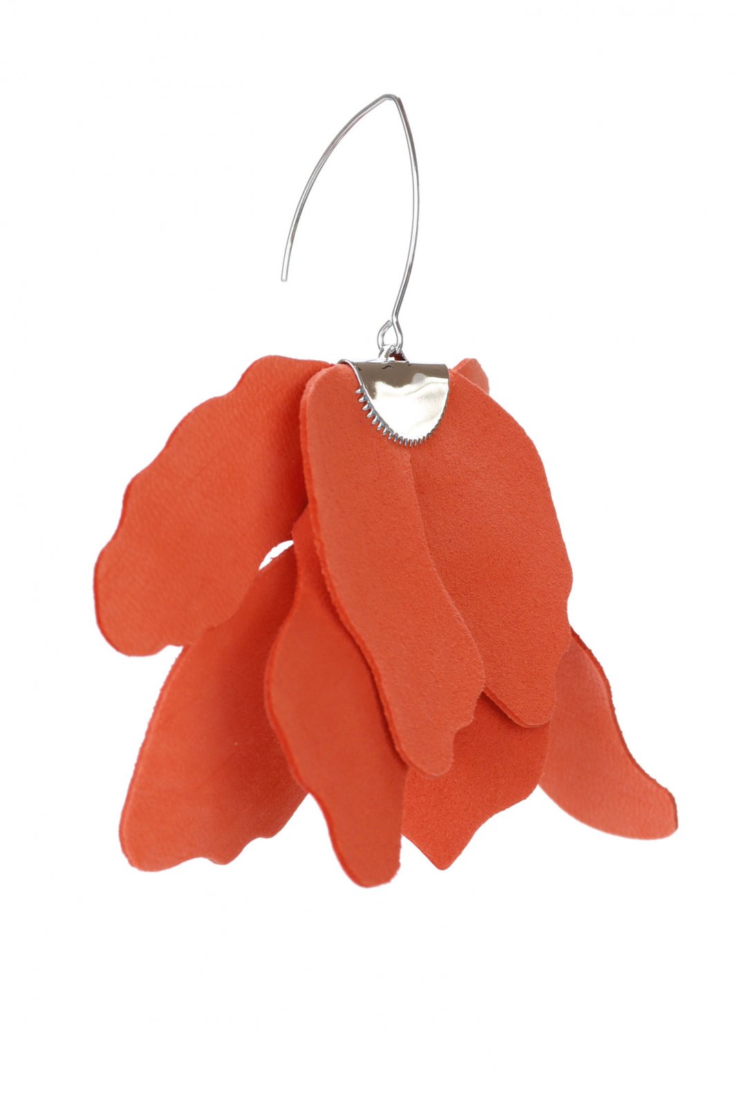 Large flower earrings - Orange