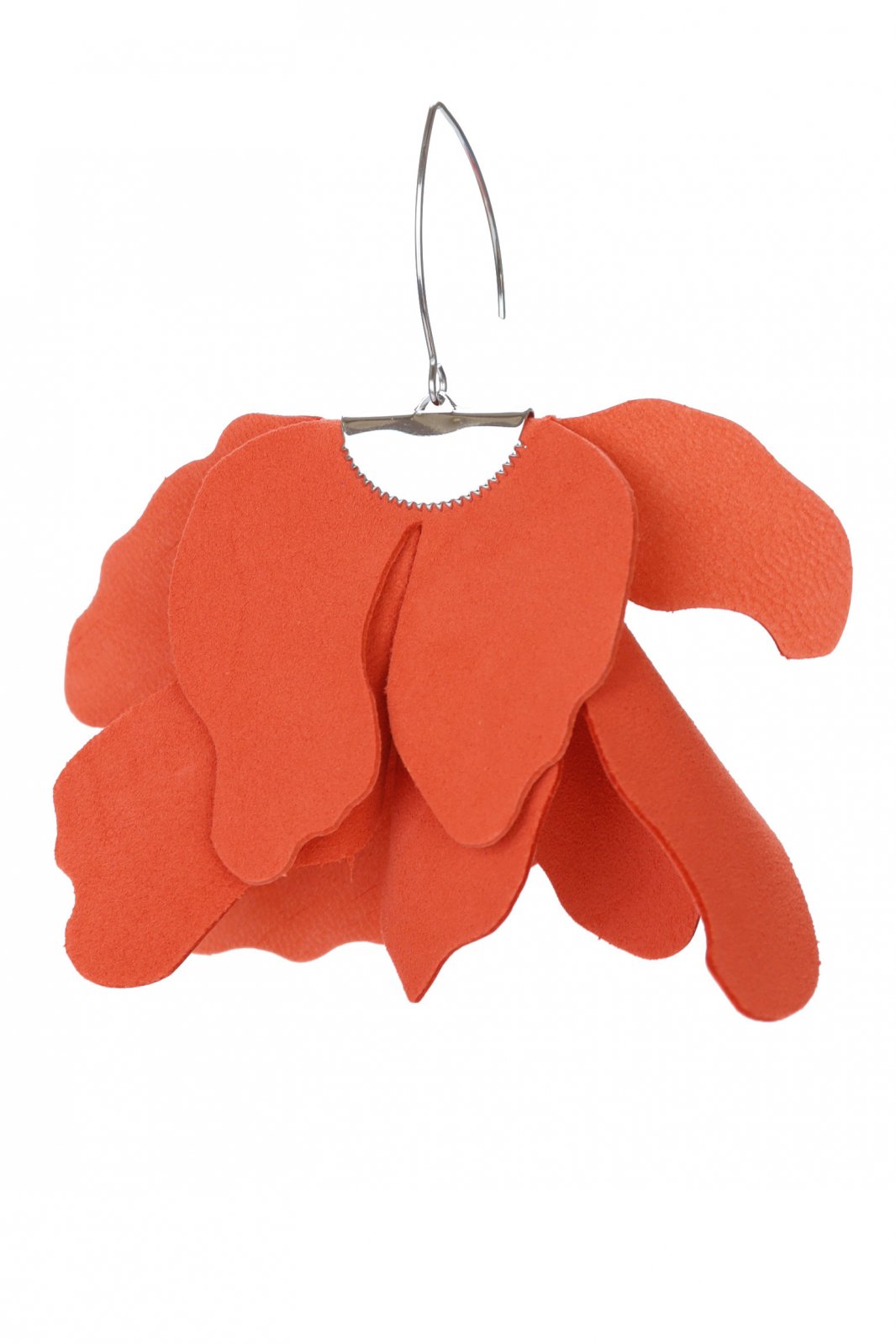 Large flower earrings - Orange