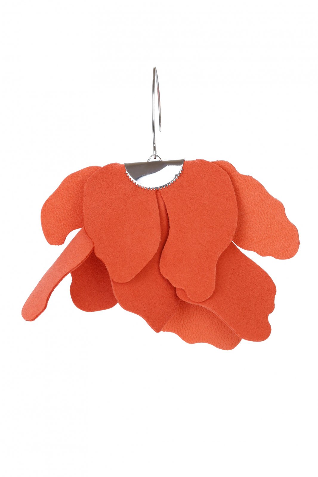 Large flower earrings - Orange
